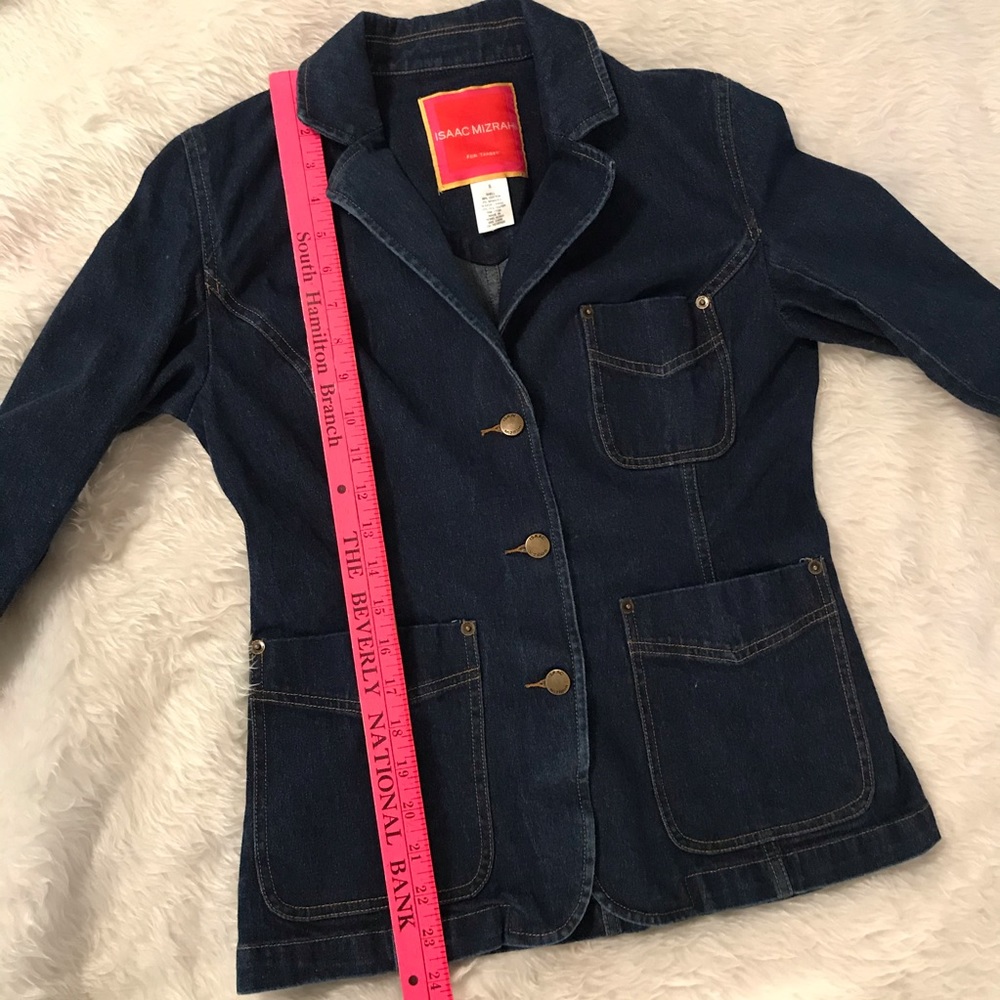 Isaac Mizrahi for Target blue jean blazer  nwot - Picture 8 of 8